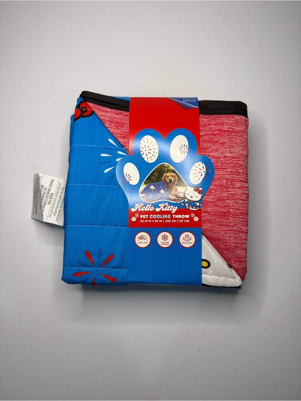 Hello Kitty Pet Cooling Throw - Blue & Red